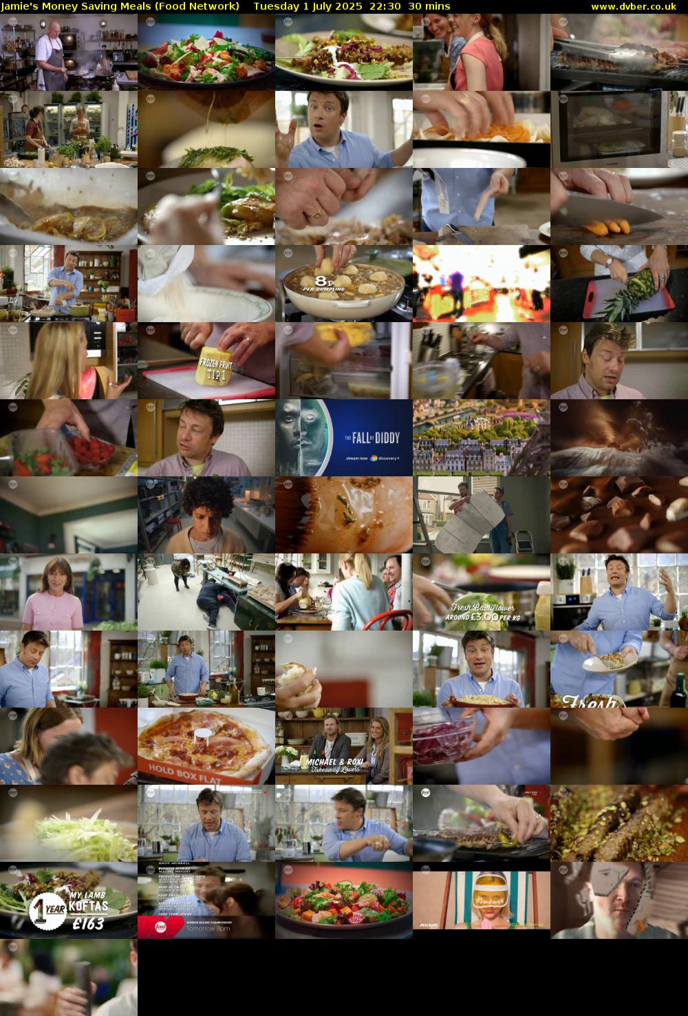 Jamie's Money Saving Meals (Food Network) Tuesday 1 July 2025 22:30 - 23:00