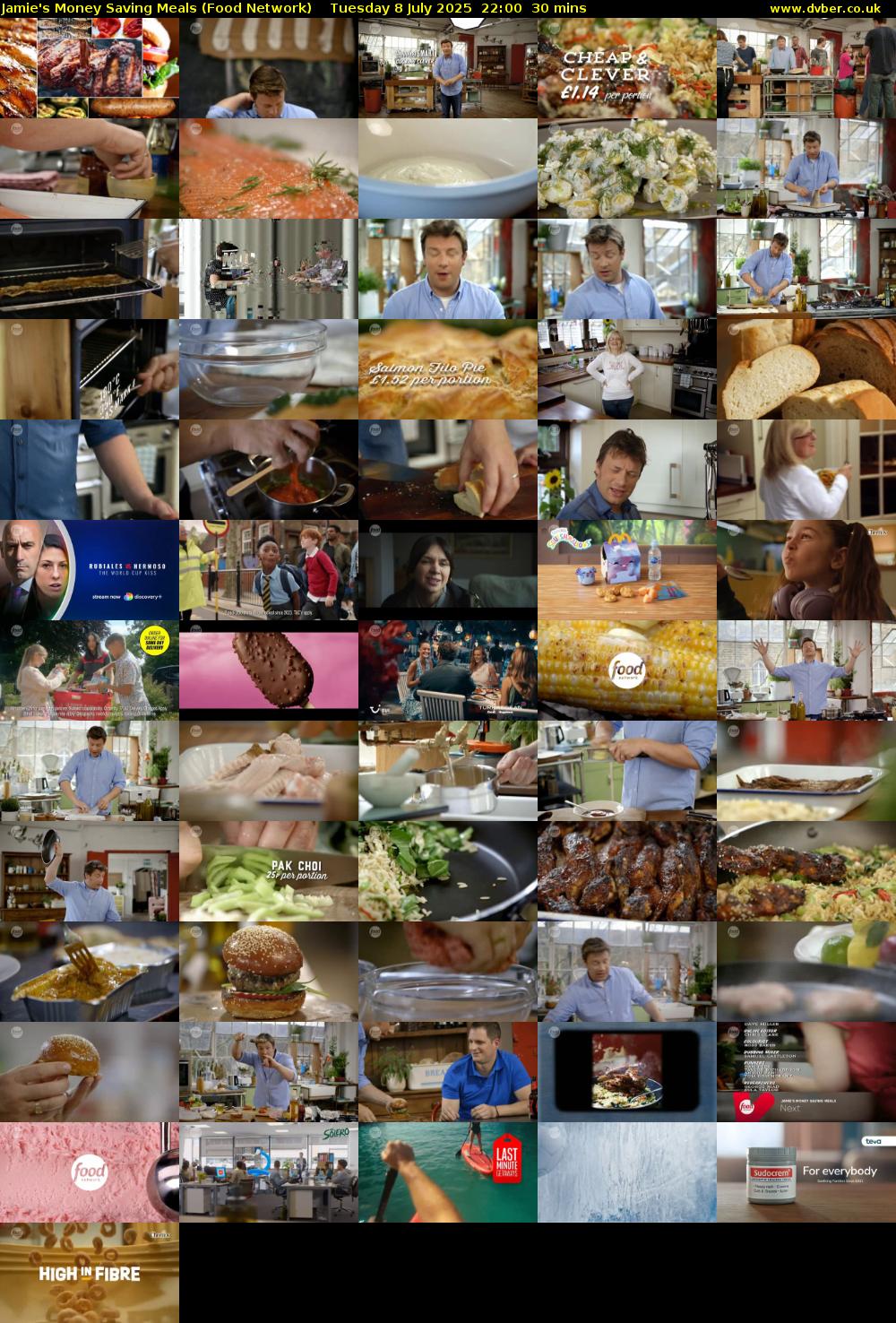 Jamie's Money Saving Meals (Food Network) Tuesday 8 July 2025 22:00 - 22:30