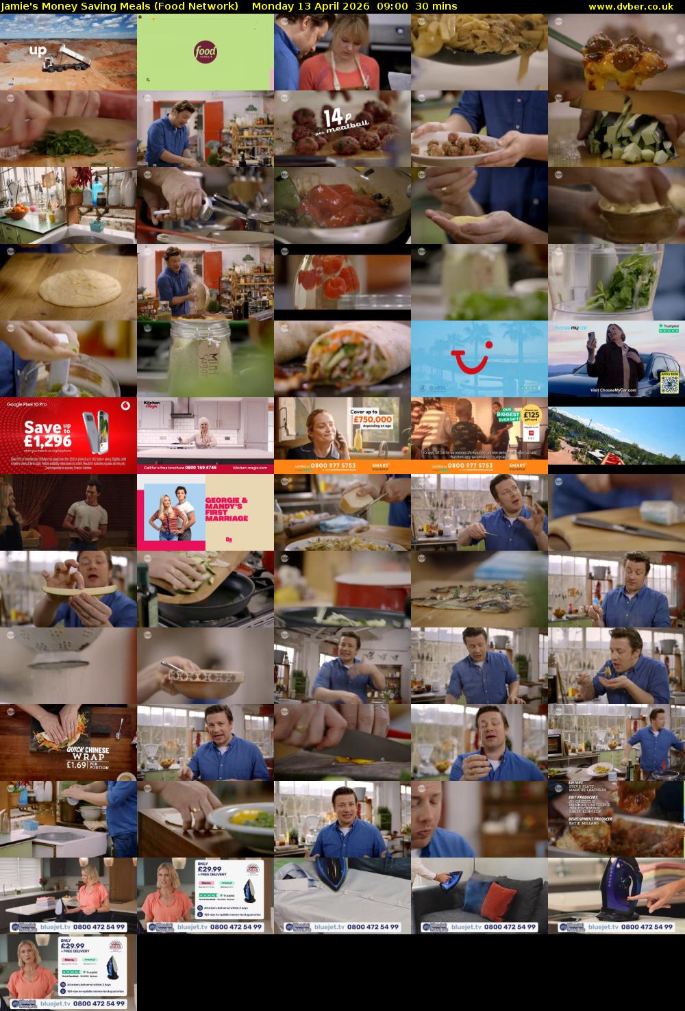 Jamie's Money Saving Meals (Food Network) Monday 13 April 2026 09:00 - 09:30