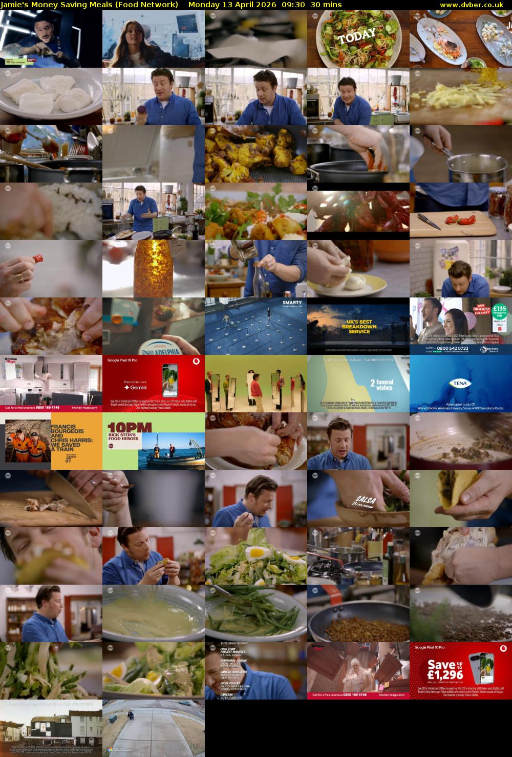 Jamie's Money Saving Meals (Food Network) Monday 13 April 2026 09:30 - 10:00