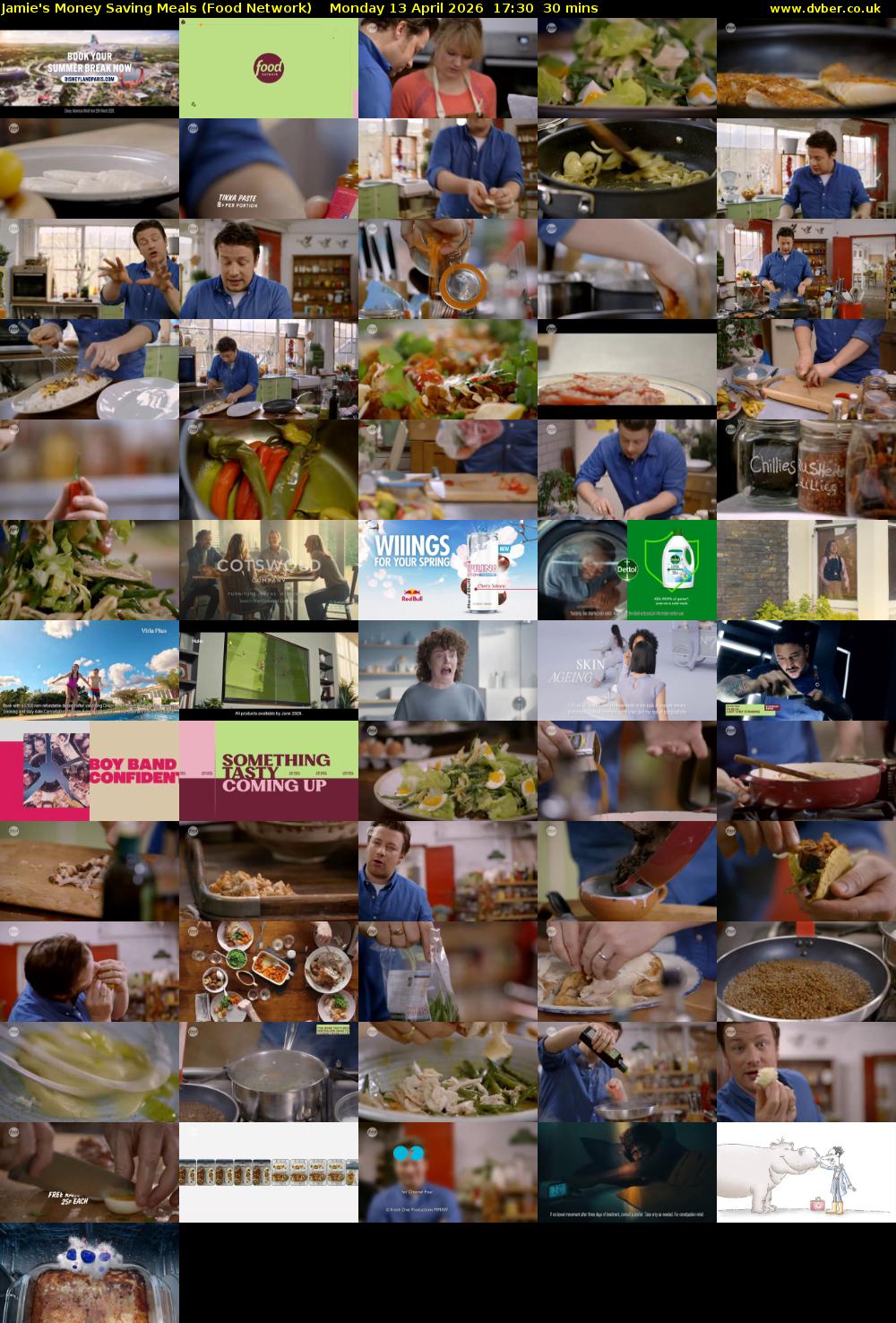 Jamie's Money Saving Meals (Food Network) Monday 13 April 2026 17:30 - 18:00