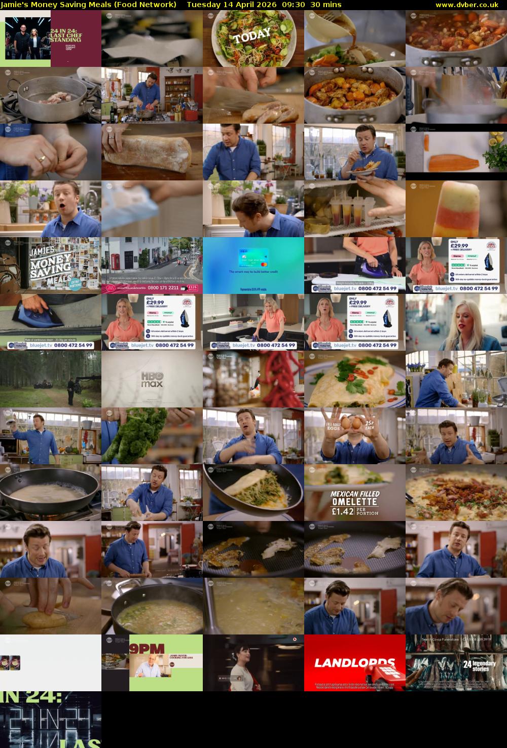 Jamie's Money Saving Meals (Food Network) Tuesday 14 April 2026 09:30 - 10:00