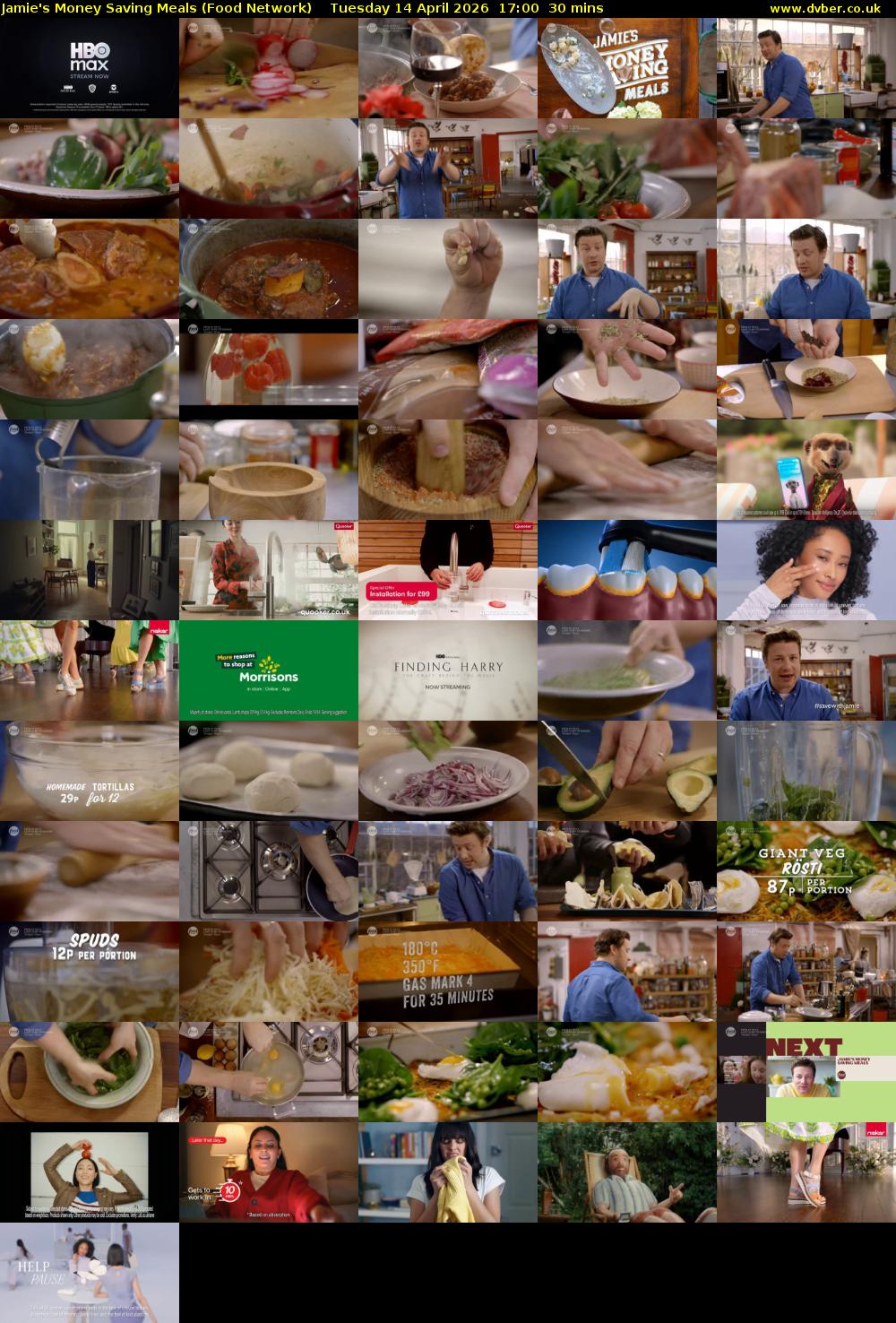 Jamie's Money Saving Meals (Food Network) Tuesday 14 April 2026 17:00 - 17:30