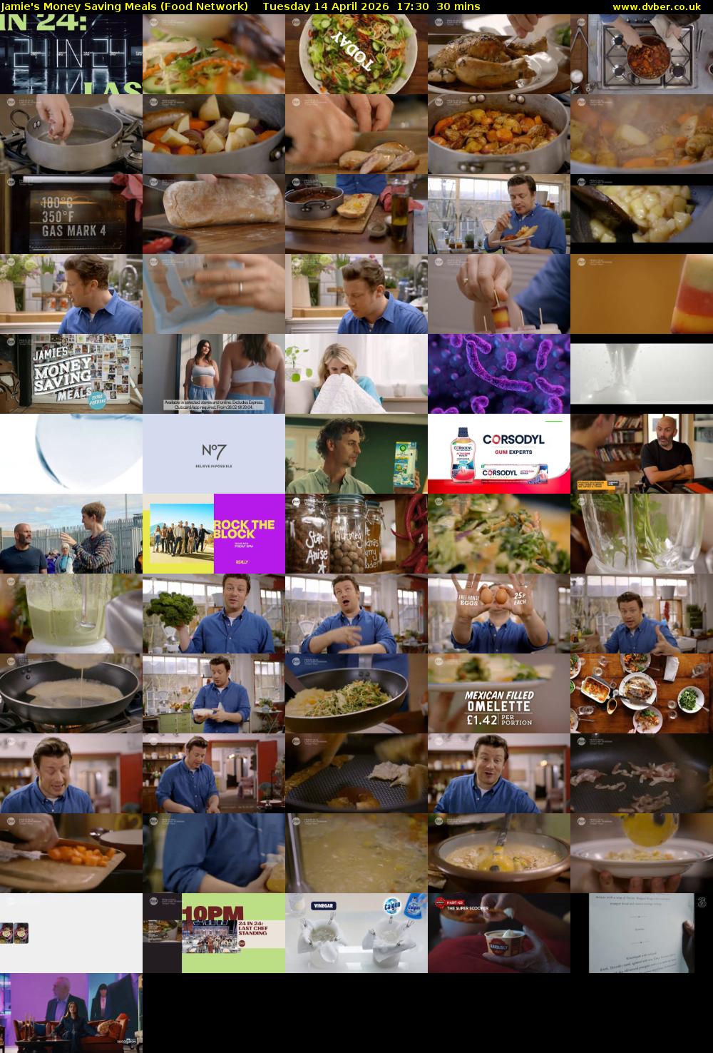 Jamie's Money Saving Meals (Food Network) Tuesday 14 April 2026 17:30 - 18:00