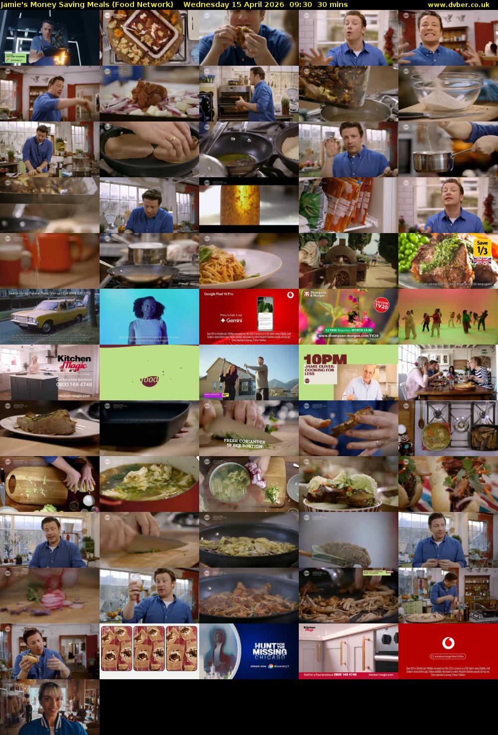 Jamie's Money Saving Meals (Food Network) Wednesday 15 April 2026 09:30 - 10:00