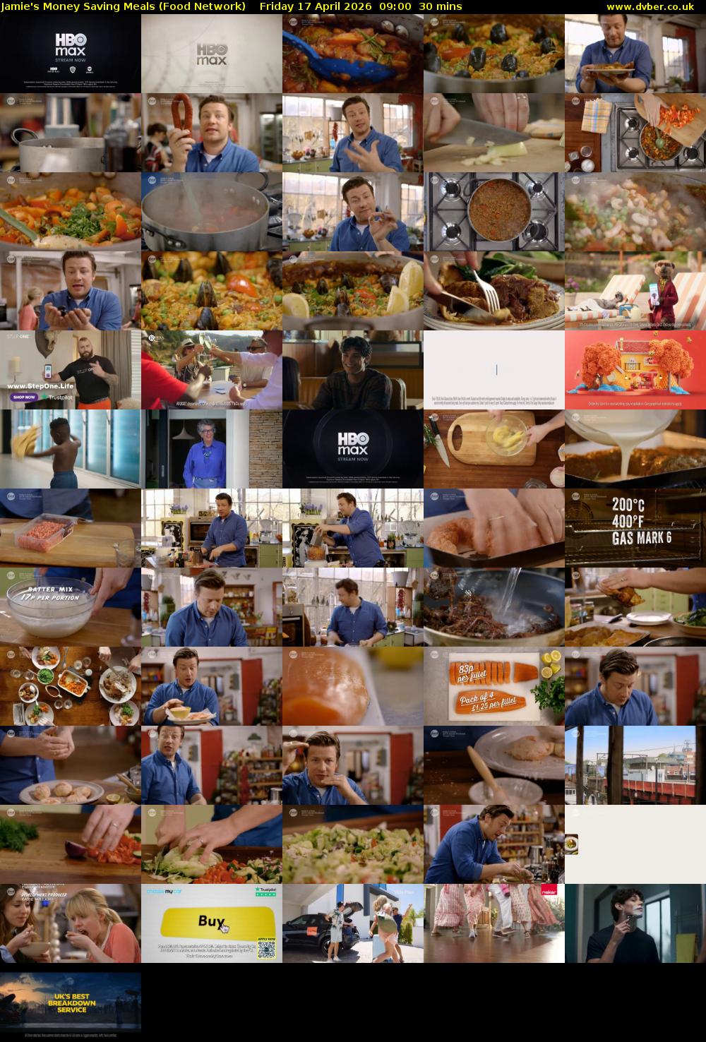 Jamie's Money Saving Meals (Food Network) Friday 17 April 2026 09:00 - 09:30