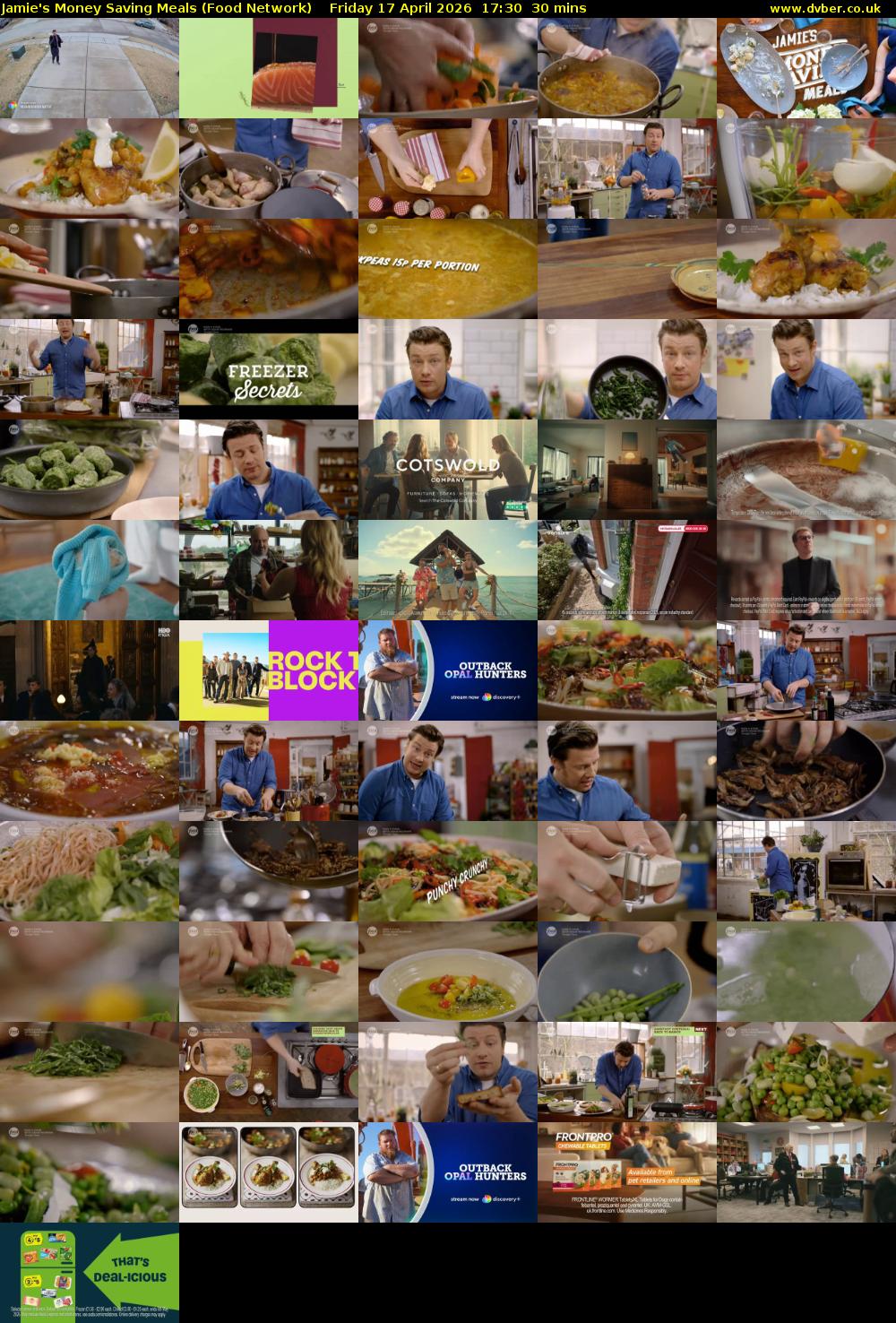 Jamie's Money Saving Meals (Food Network) Friday 17 April 2026 17:30 - 18:00