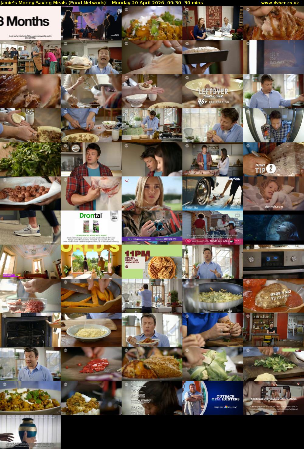 Jamie's Money Saving Meals (Food Network) Monday 20 April 2026 09:30 - 10:00