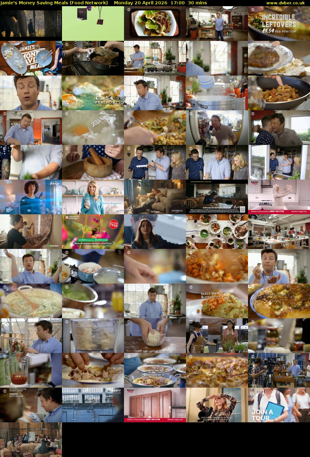 Jamie's Money Saving Meals (Food Network) Monday 20 April 2026 17:00 - 17:30