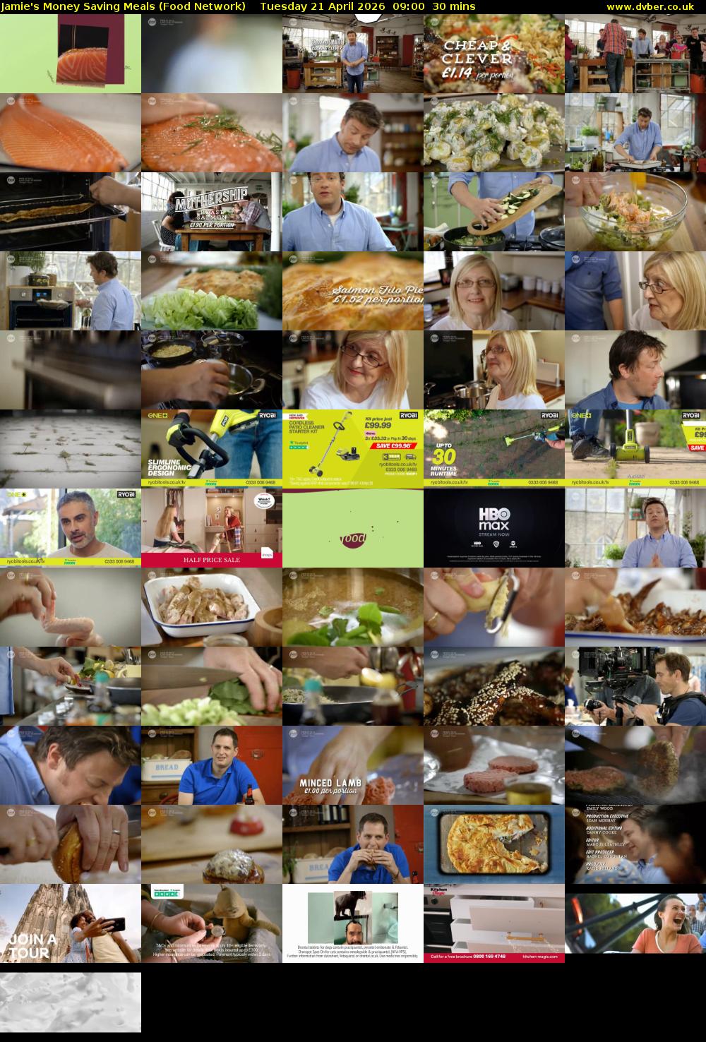 Jamie's Money Saving Meals (Food Network) Tuesday 21 April 2026 09:00 - 09:30