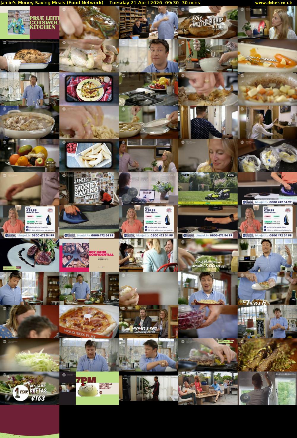 Jamie's Money Saving Meals (Food Network) Tuesday 21 April 2026 09:30 - 10:00