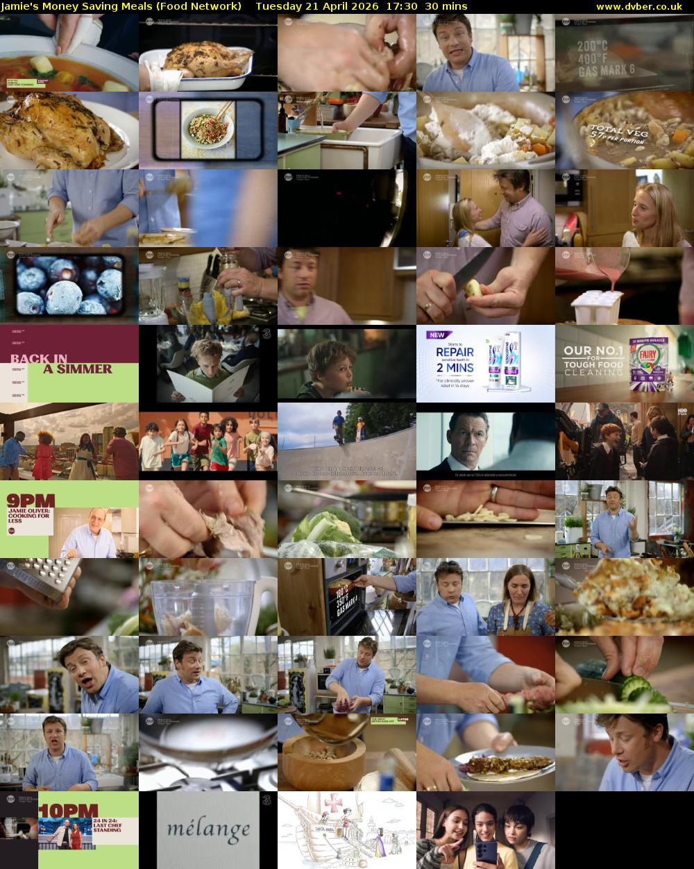 Jamie's Money Saving Meals (Food Network) Tuesday 21 April 2026 17:30 - 18:00