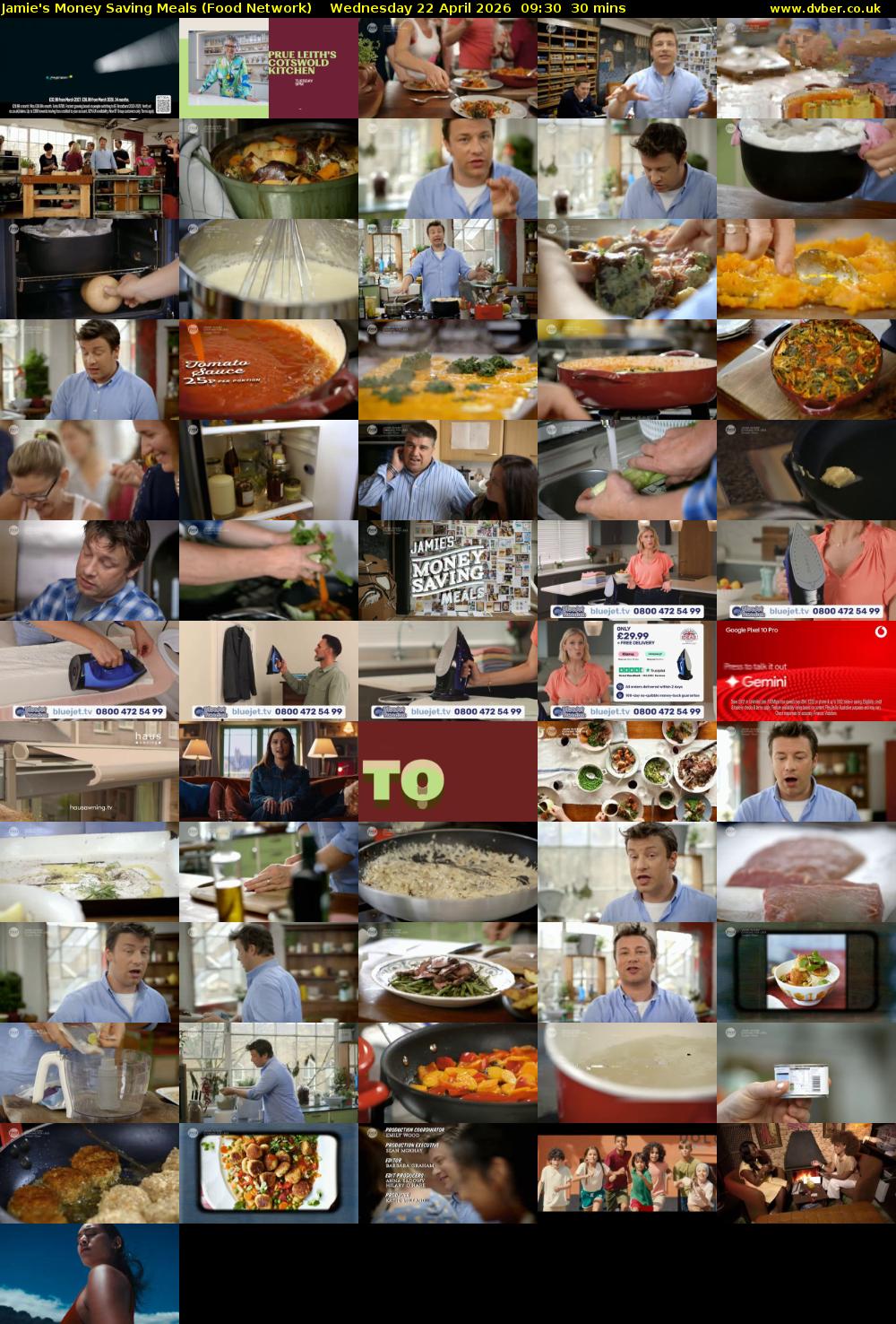Jamie's Money Saving Meals (Food Network) Wednesday 22 April 2026 09:30 - 10:00