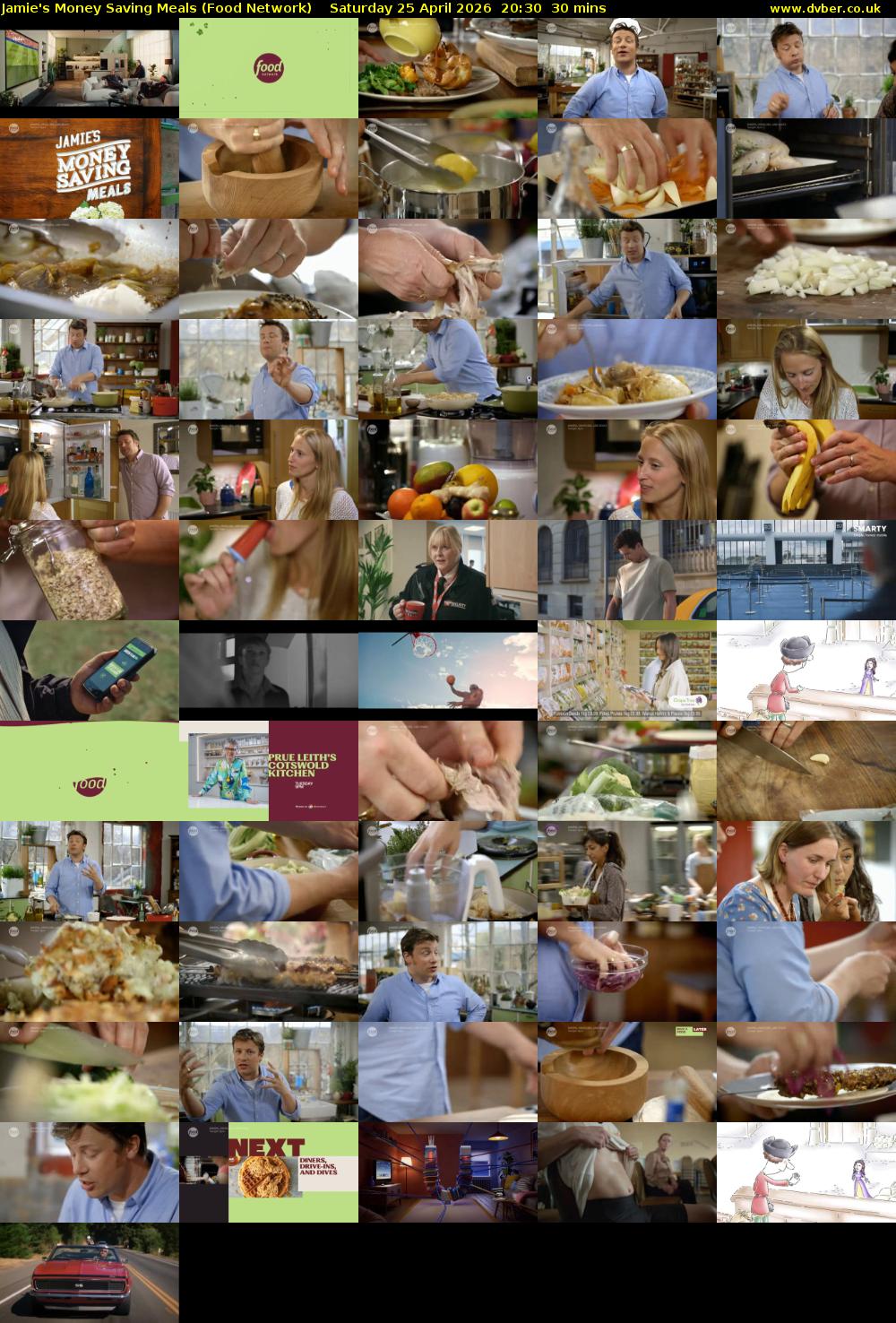 Jamie's Money Saving Meals (Food Network) Saturday 25 April 2026 20:30 - 21:00