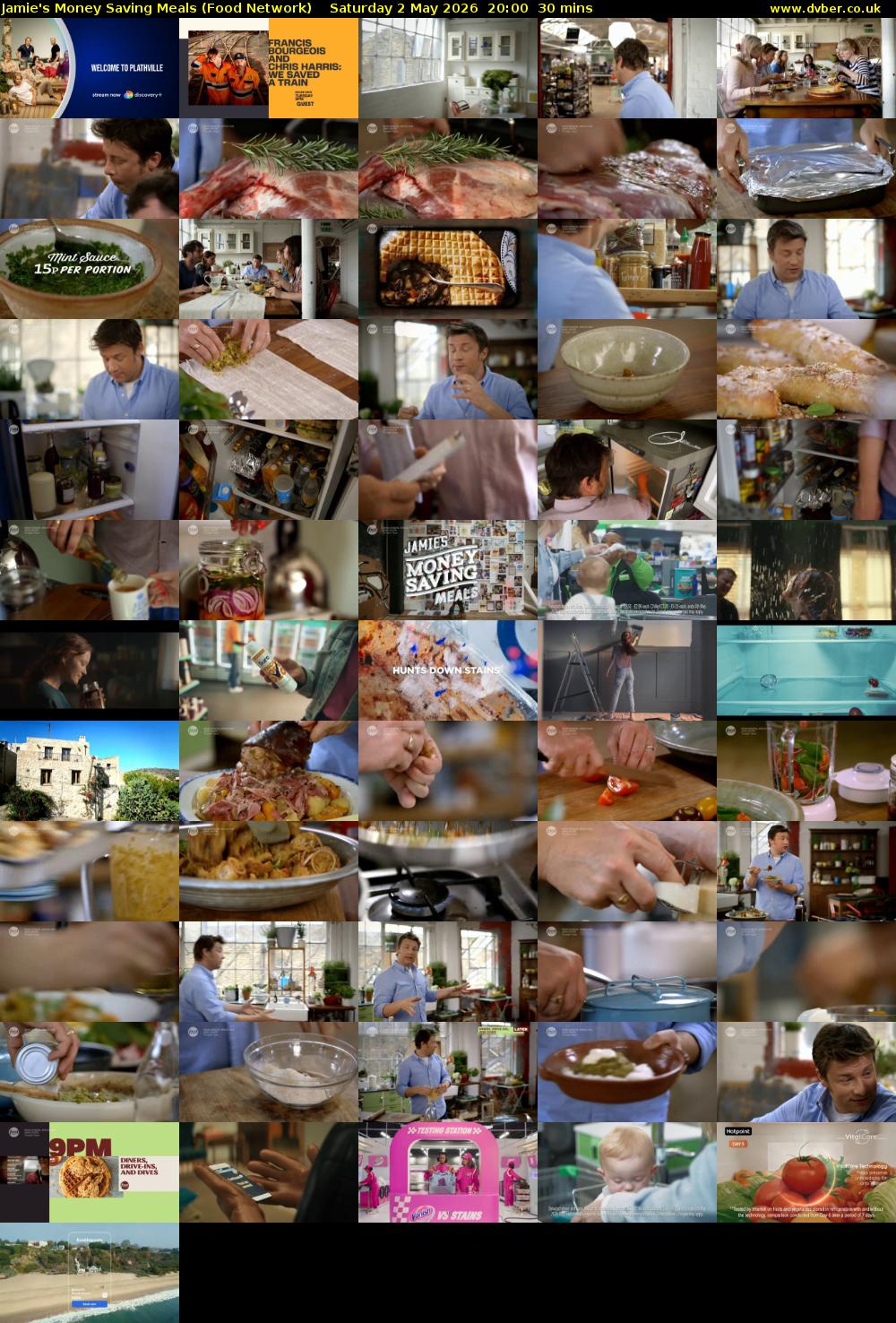 Jamie's Money Saving Meals (Food Network) Saturday 2 May 2026 20:00 - 20:30