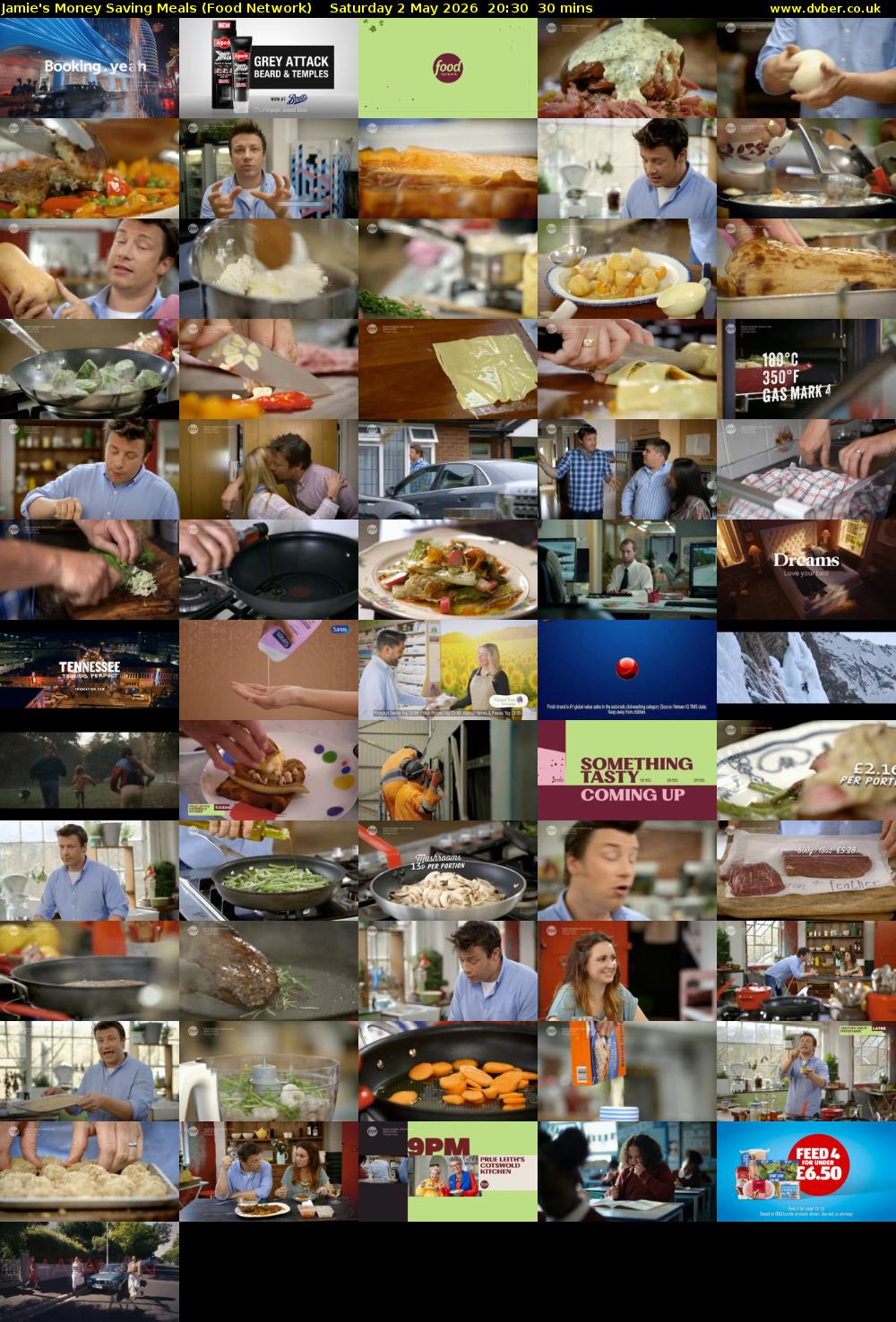 Jamie's Money Saving Meals (Food Network) Saturday 2 May 2026 20:30 - 21:00