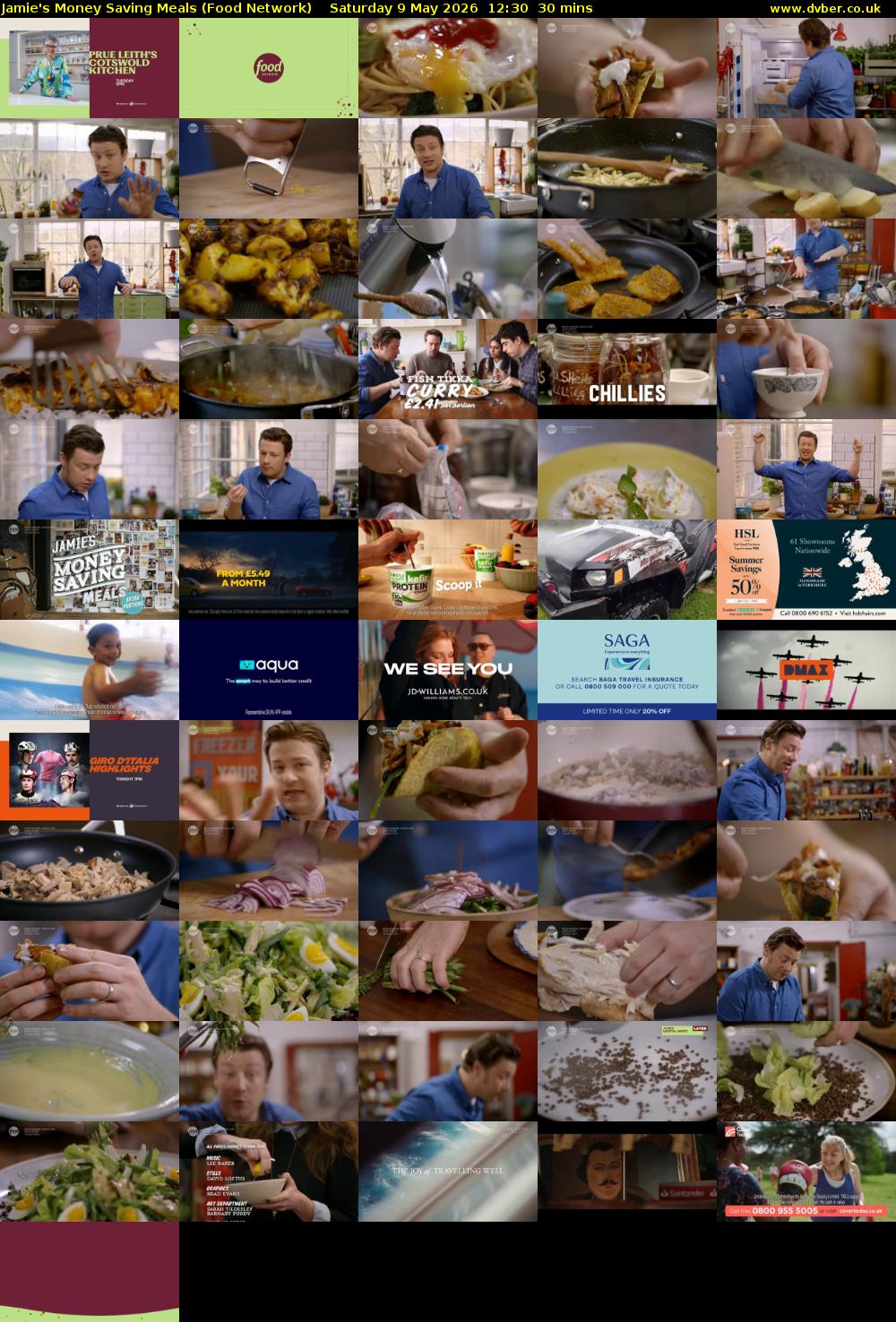 Jamie's Money Saving Meals (Food Network) Saturday 9 May 2026 12:30 - 13:00