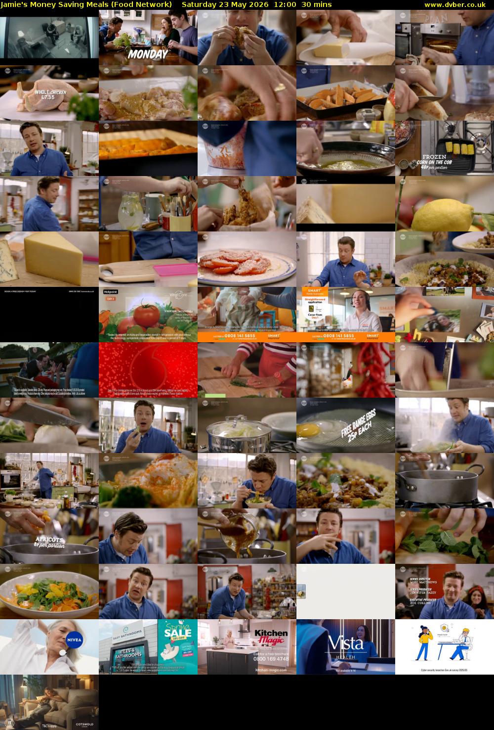 Jamie's Money Saving Meals (Food Network) Saturday 23 May 2026 12:00 - 12:30