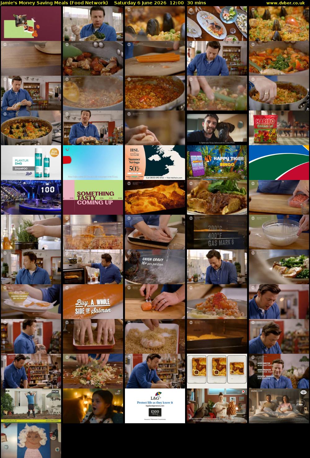 Jamie's Money Saving Meals (Food Network) Saturday 6 June 2026 12:00 - 12:30