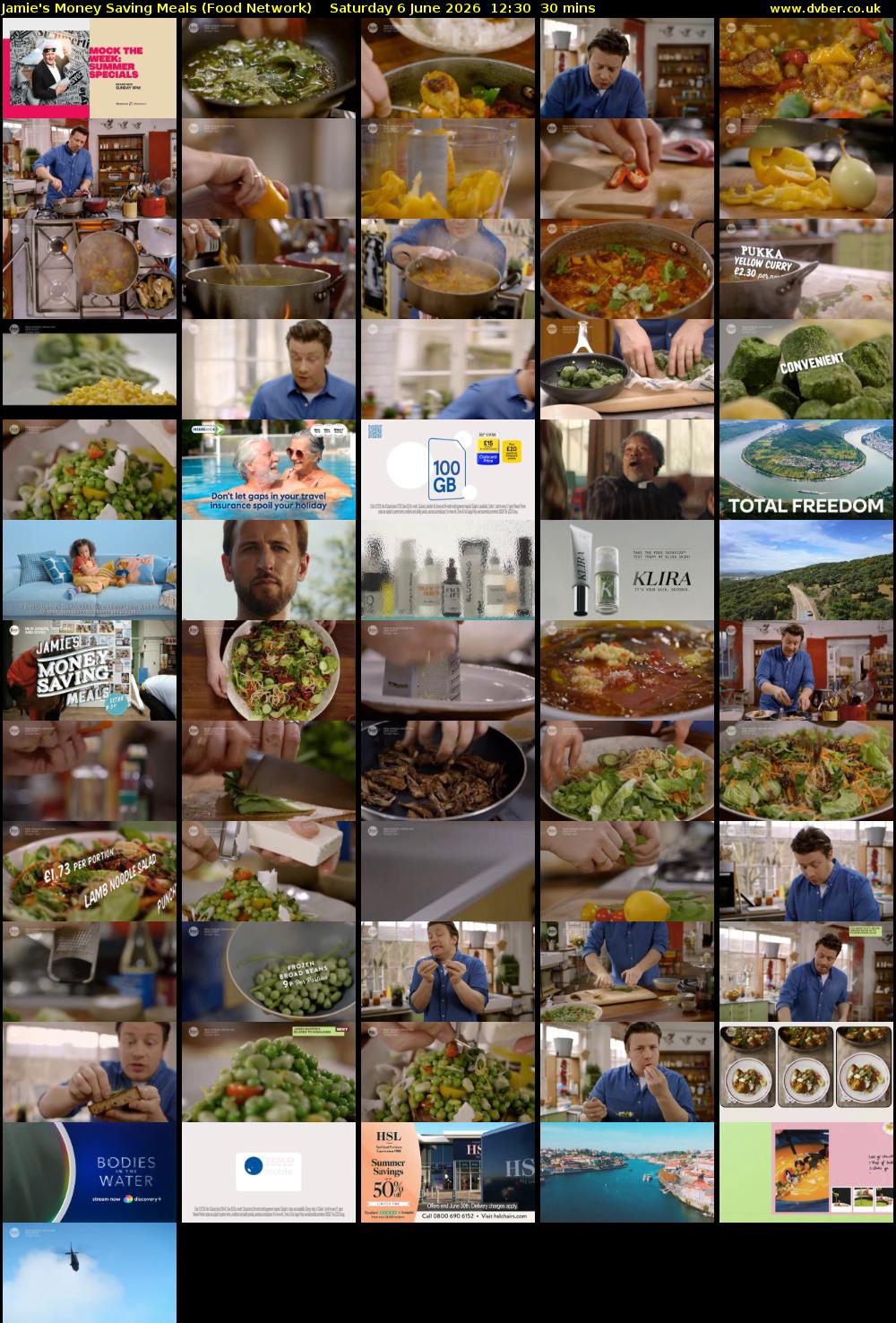 Jamie's Money Saving Meals (Food Network) Saturday 6 June 2026 12:30 - 13:00