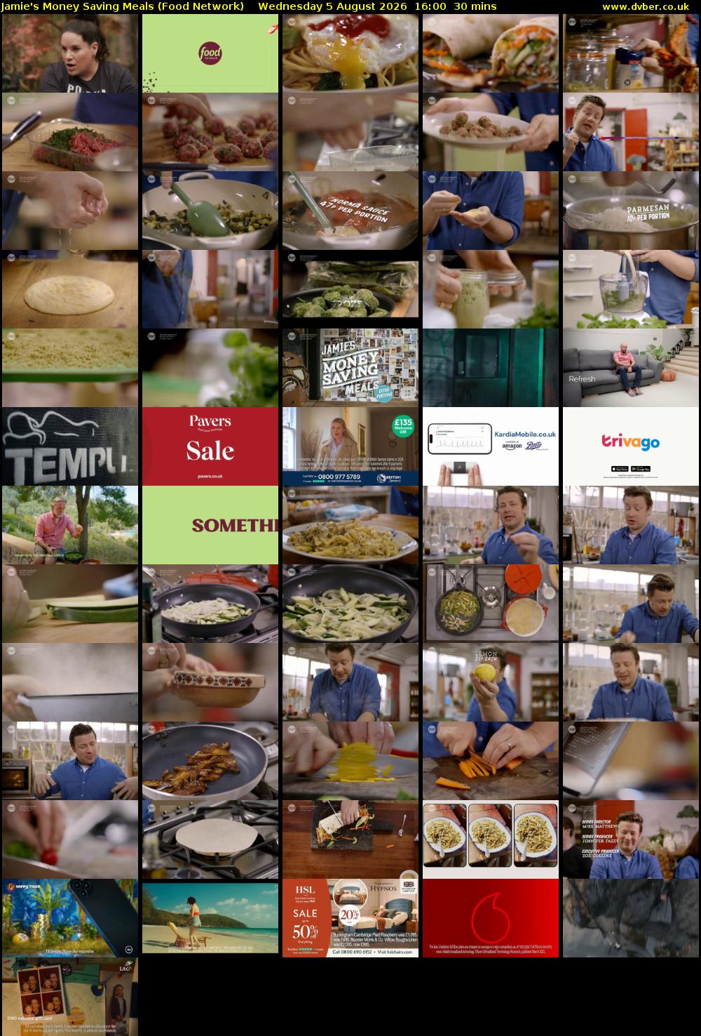 Jamie's Money Saving Meals (Food Network) Wednesday 5 August 2026 16:00 - 16:30