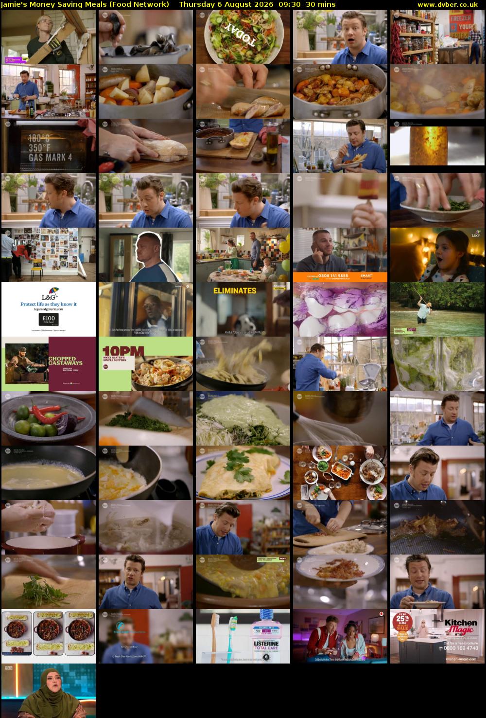 Jamie's Money Saving Meals (Food Network) Thursday 6 August 2026 09:30 - 10:00