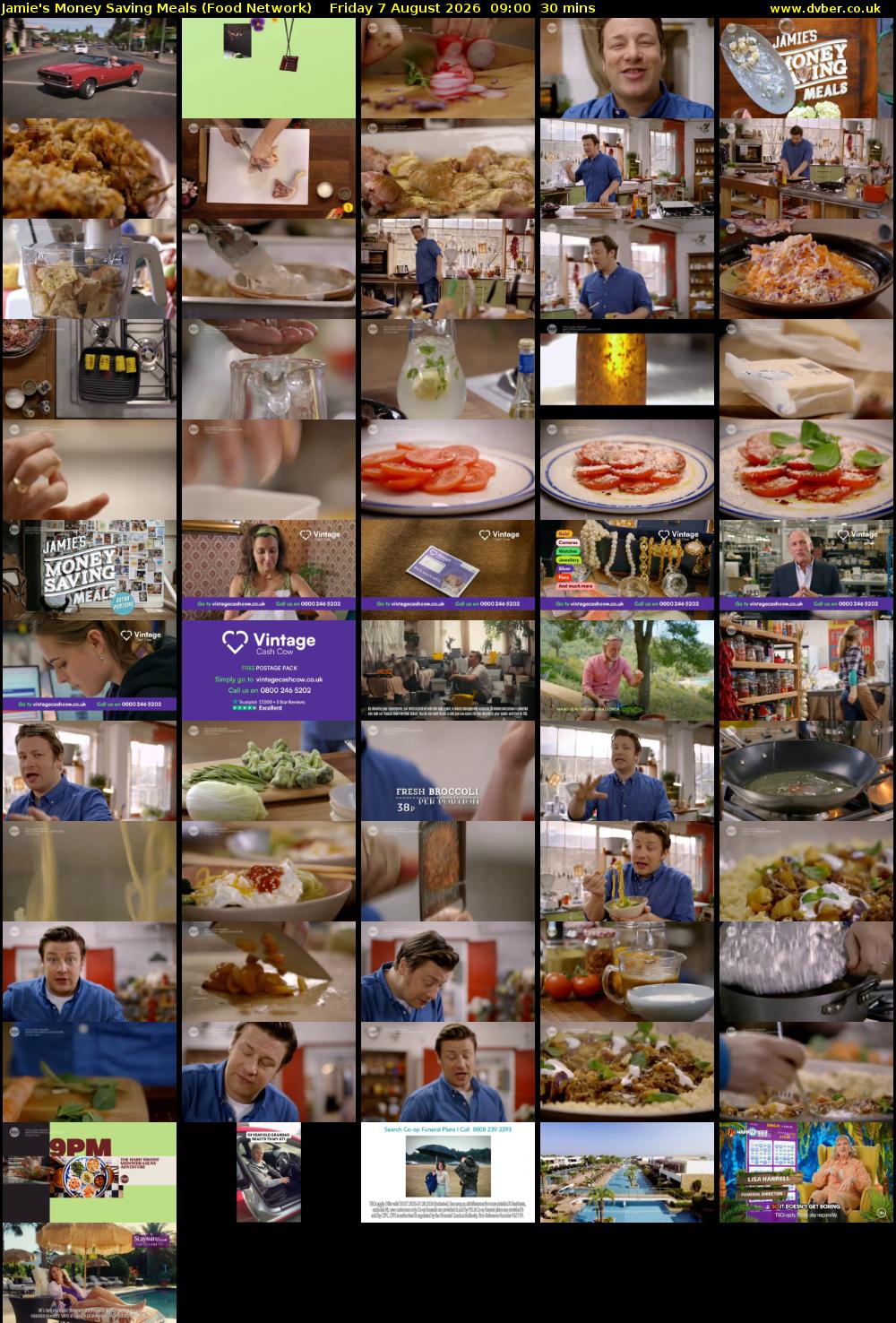 Jamie's Money Saving Meals (Food Network) Friday 7 August 2026 09:00 - 09:30