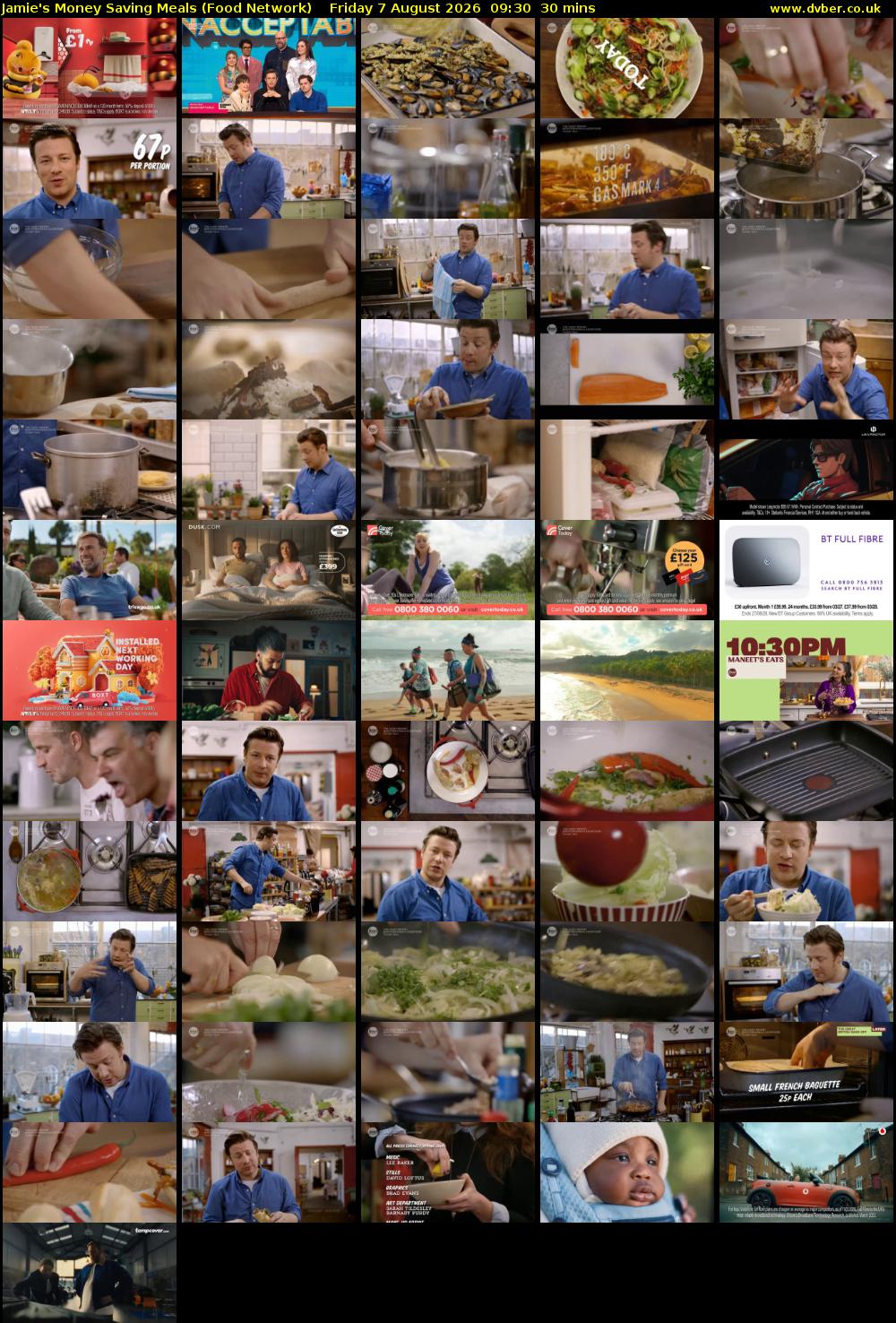 Jamie's Money Saving Meals (Food Network) Friday 7 August 2026 09:30 - 10:00