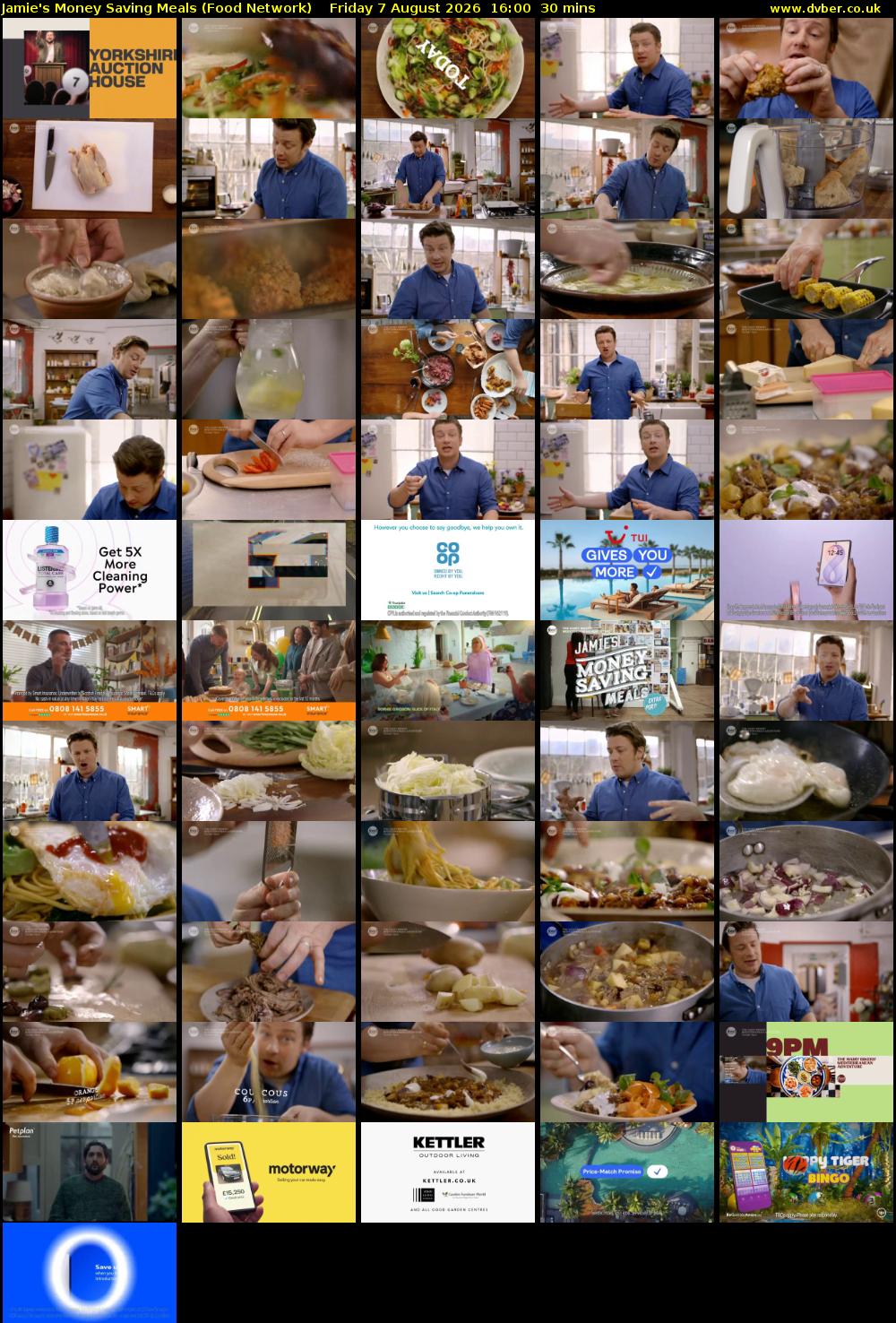 Jamie's Money Saving Meals (Food Network) Friday 7 August 2026 16:00 - 16:30