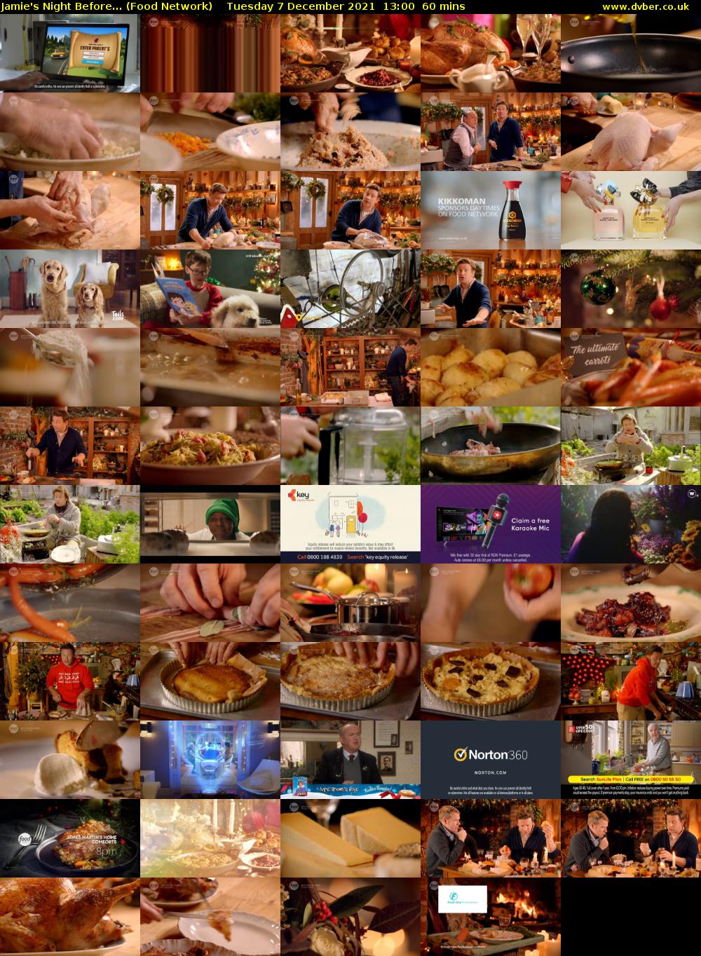 Jamie's Night Before... (Food Network) Tuesday 7 December 2021 13:00 - 14:00