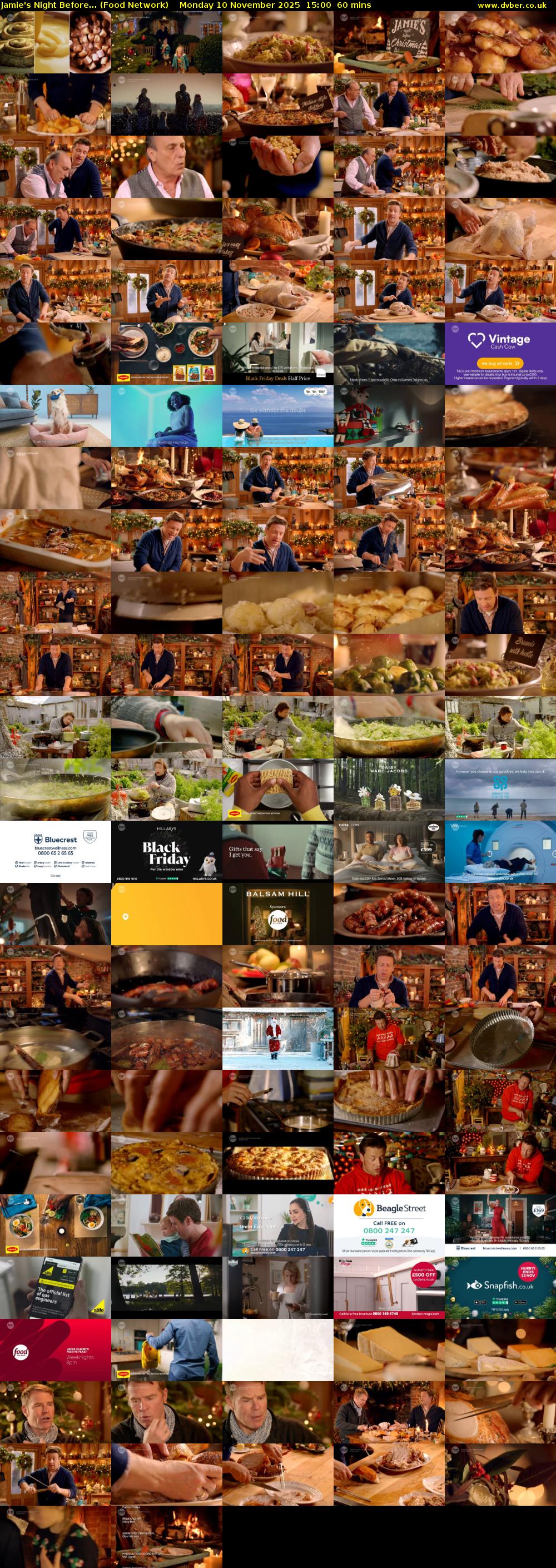 Jamie's Night Before... (Food Network) Monday 10 November 2025 15:00 - 16:00