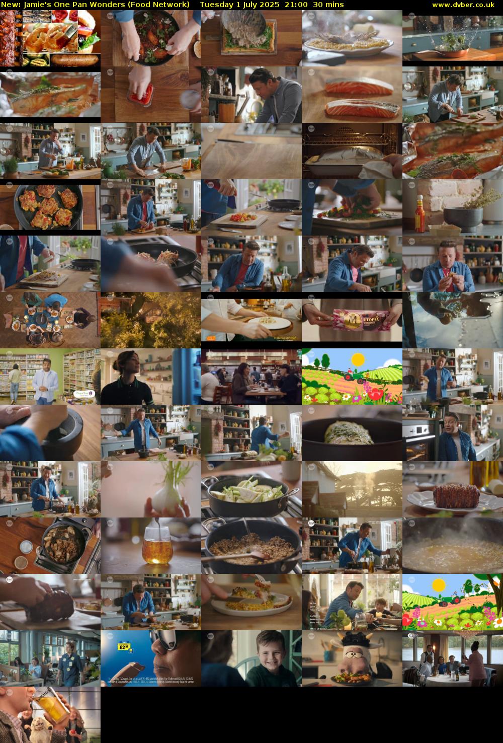 Jamie's One Pan Wonders (Food Network) Tuesday 1 July 2025 21:00 - 21:30