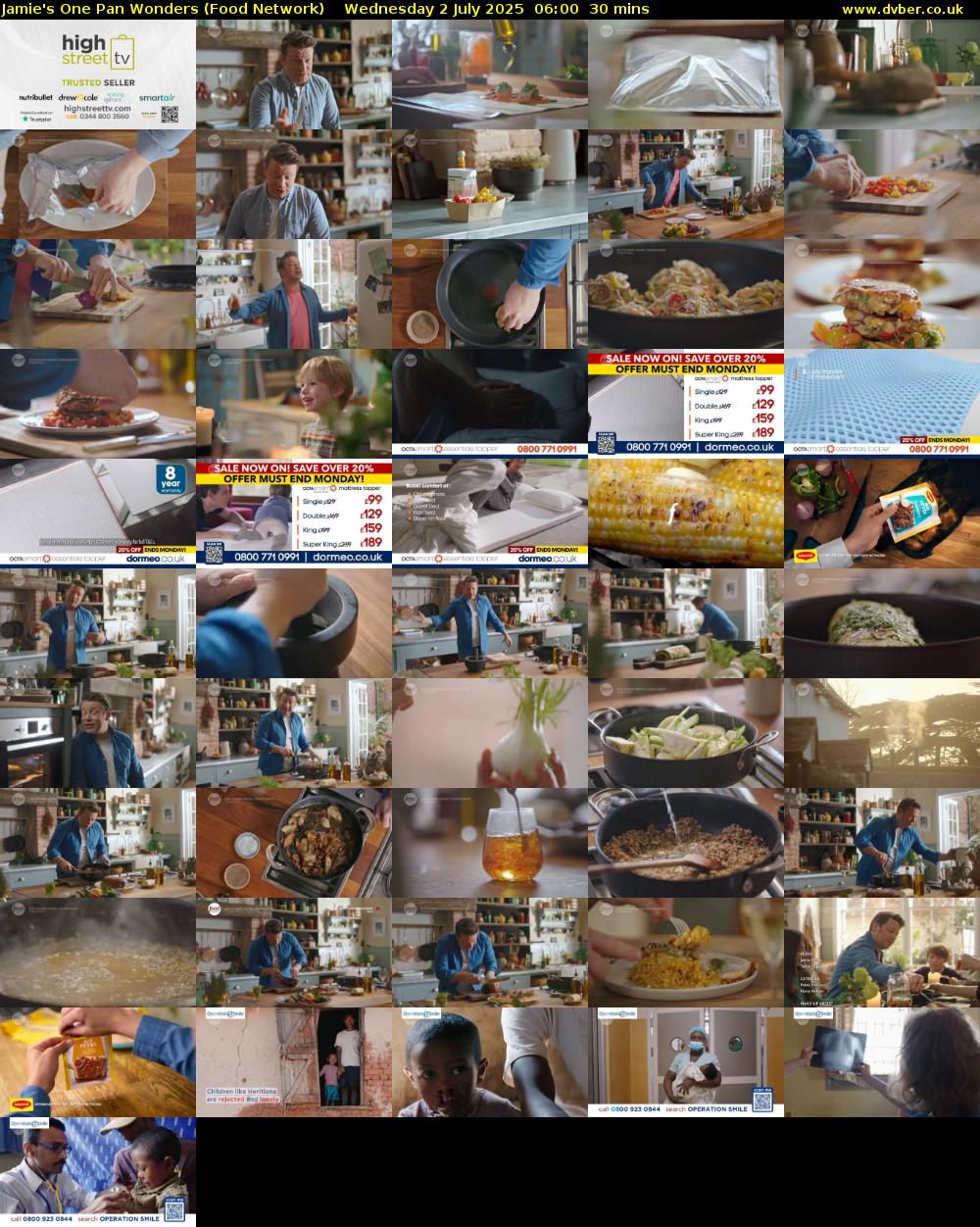 Jamie's One Pan Wonders (Food Network) Wednesday 2 July 2025 06:00 - 06:30