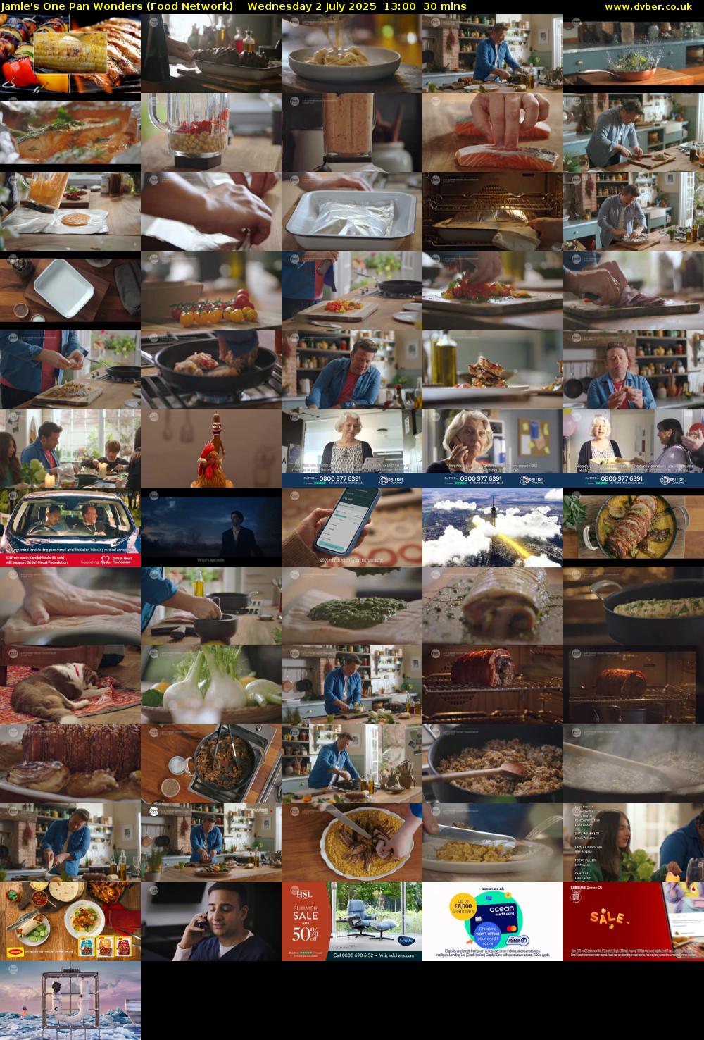 Jamie's One Pan Wonders (Food Network) Wednesday 2 July 2025 13:00 - 13:30