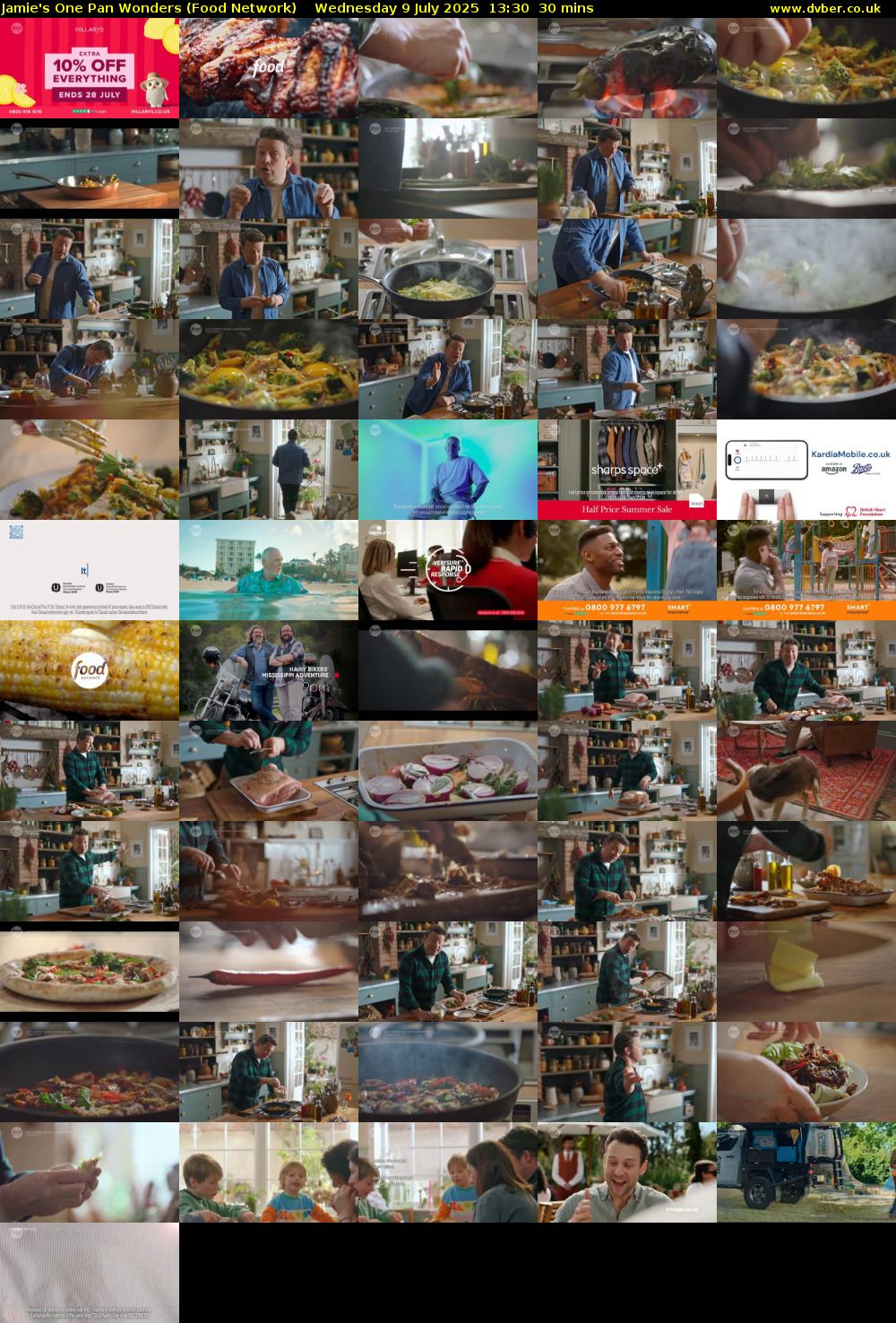 Jamie's One Pan Wonders (Food Network) Wednesday 9 July 2025 13:30 - 14:00