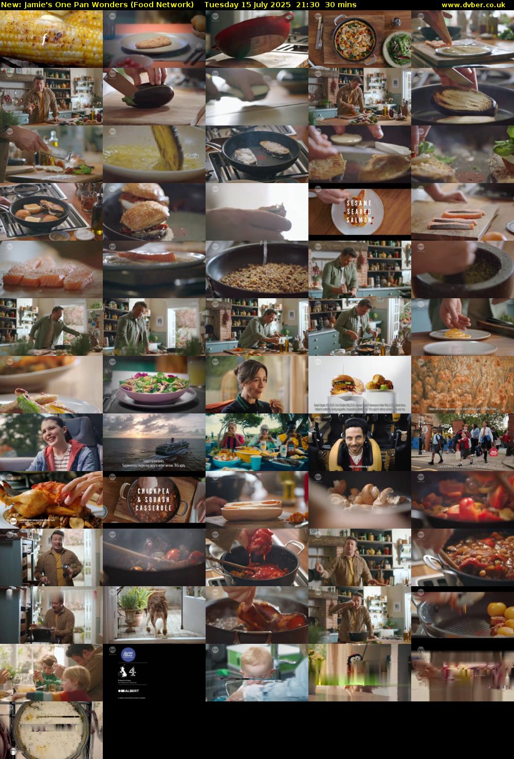 Jamie's One Pan Wonders (Food Network) Tuesday 15 July 2025 21:30 - 22:00