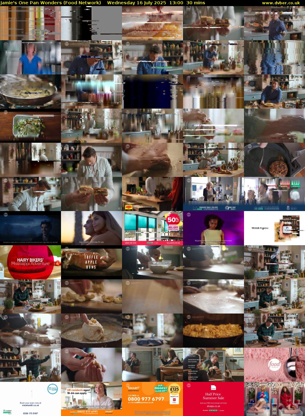 Jamie's One Pan Wonders (Food Network) Wednesday 16 July 2025 13:00 - 13:30