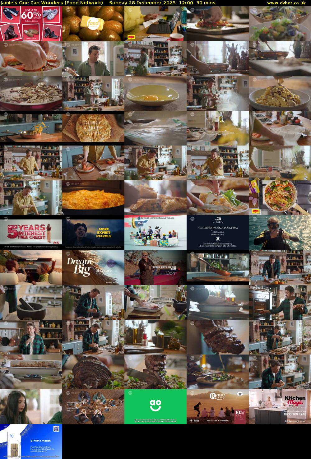 Jamie's One Pan Wonders (Food Network) Sunday 28 December 2025 12:00 - 12:30