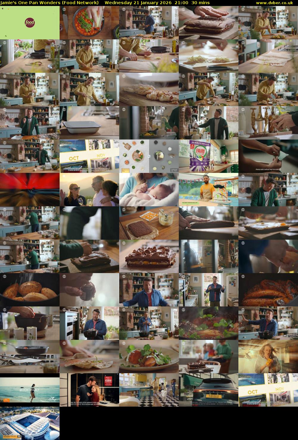 Jamie's One Pan Wonders (Food Network) Wednesday 21 January 2026 21:00 - 21:30