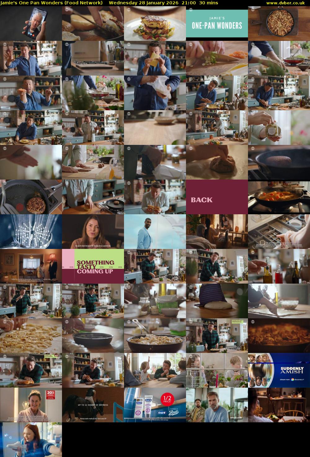 Jamie's One Pan Wonders (Food Network) Wednesday 28 January 2026 21:00 - 21:30