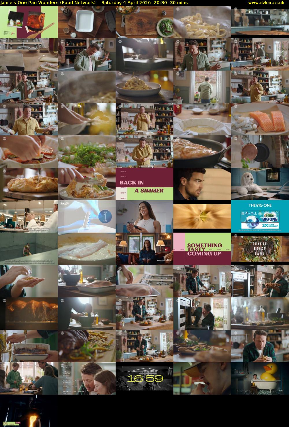 Jamie's One Pan Wonders (Food Network) Saturday 4 April 2026 20:30 - 21:00