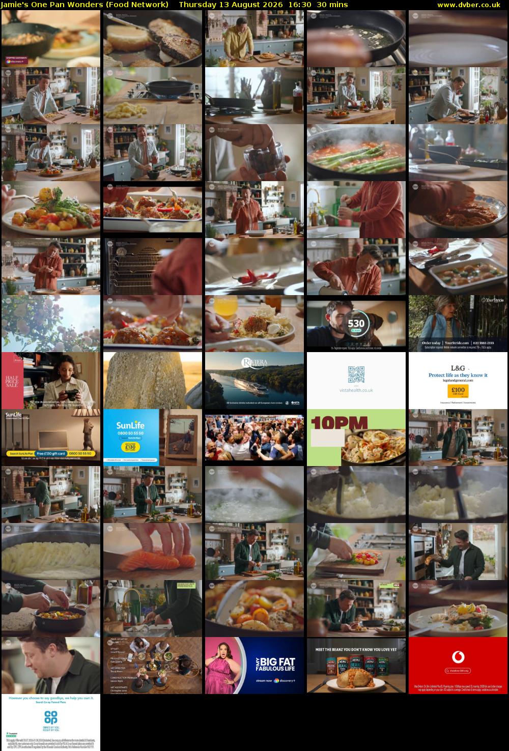 Jamie's One Pan Wonders (Food Network) Thursday 13 August 2026 16:30 - 17:00