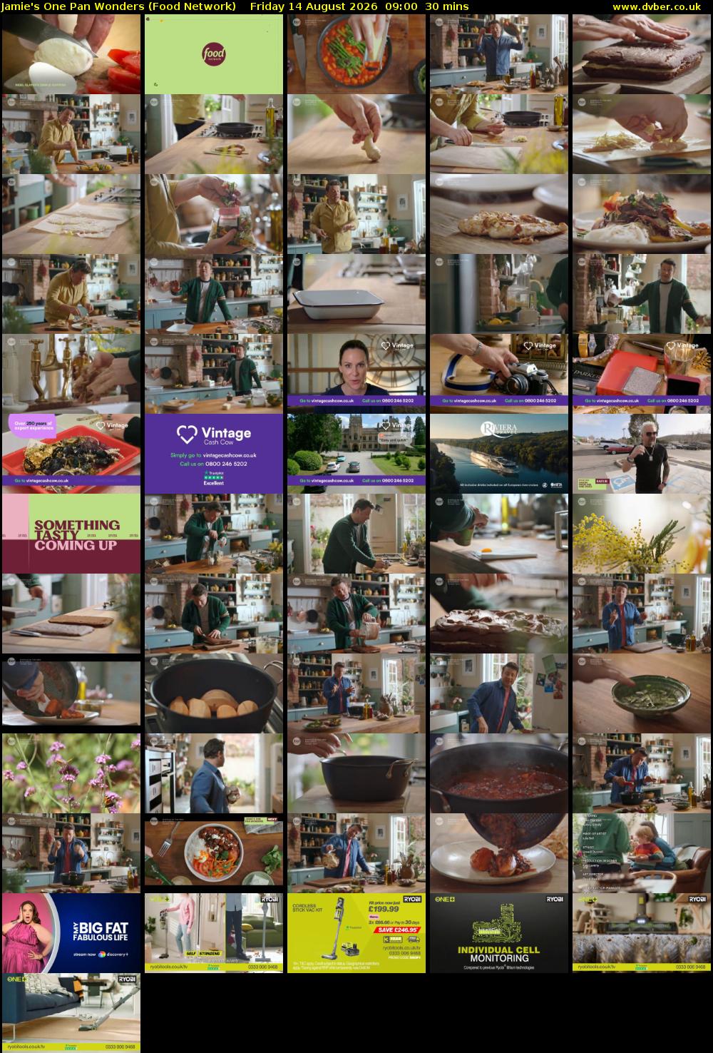Jamie's One Pan Wonders (Food Network) Friday 14 August 2026 09:00 - 09:30