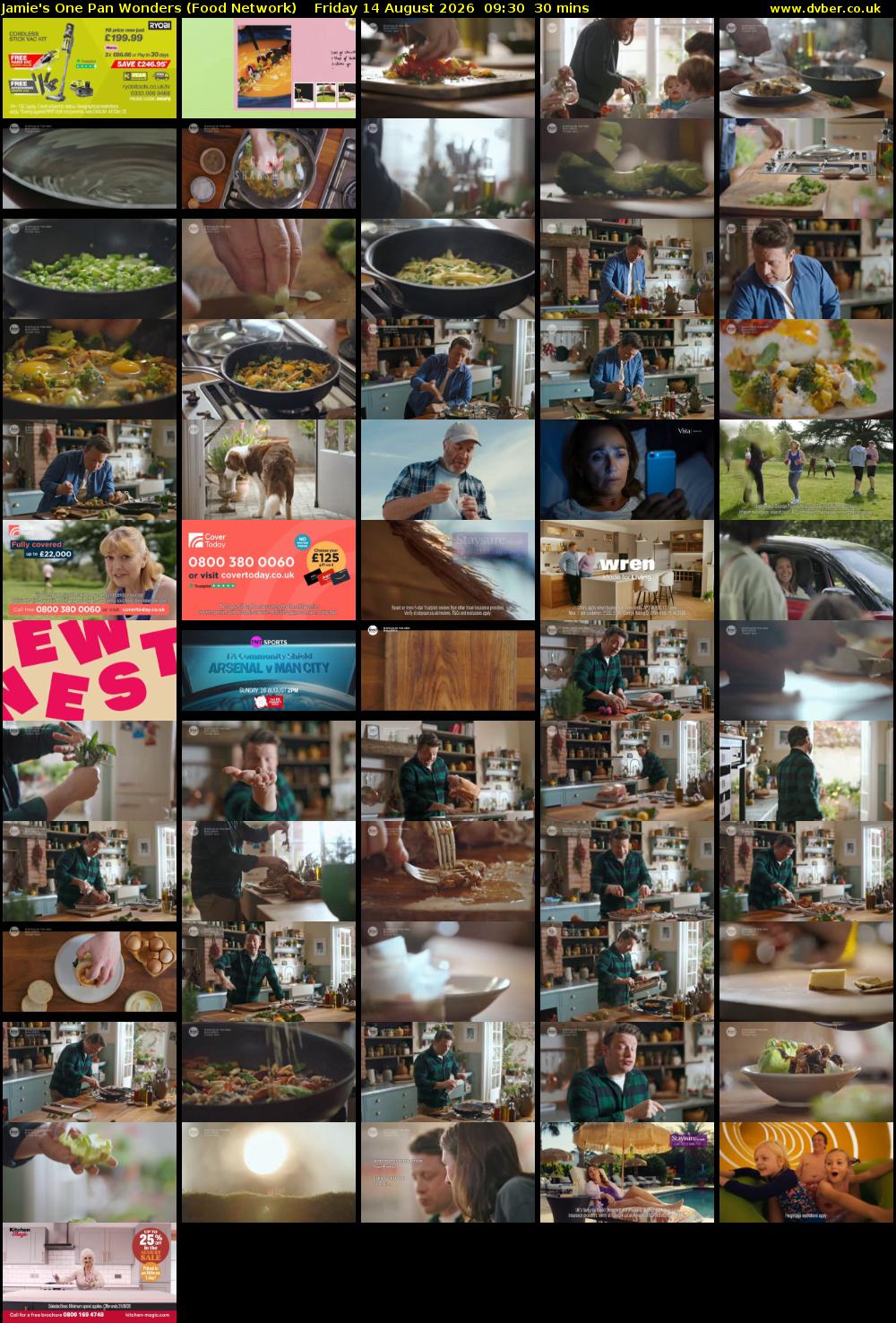 Jamie's One Pan Wonders (Food Network) Friday 14 August 2026 09:30 - 10:00