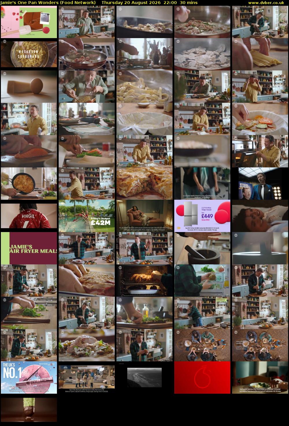Jamie's One Pan Wonders (Food Network) Thursday 20 August 2026 22:00 - 22:30