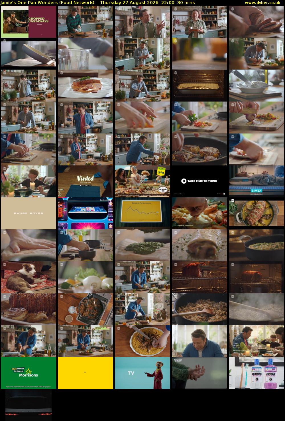 Jamie's One Pan Wonders (Food Network) Thursday 27 August 2026 22:00 - 22:30