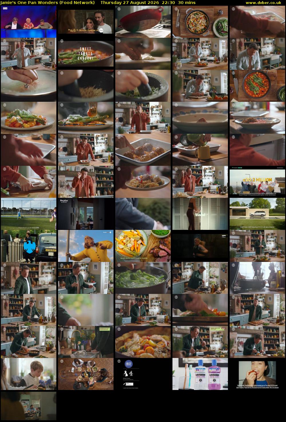 Jamie's One Pan Wonders (Food Network) Thursday 27 August 2026 22:30 - 23:00