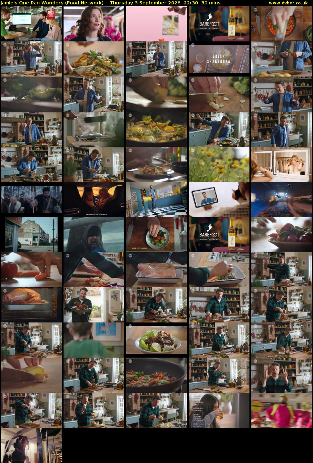 Jamie's One Pan Wonders (Food Network) Thursday 3 September 2026 22:30 - 23:00