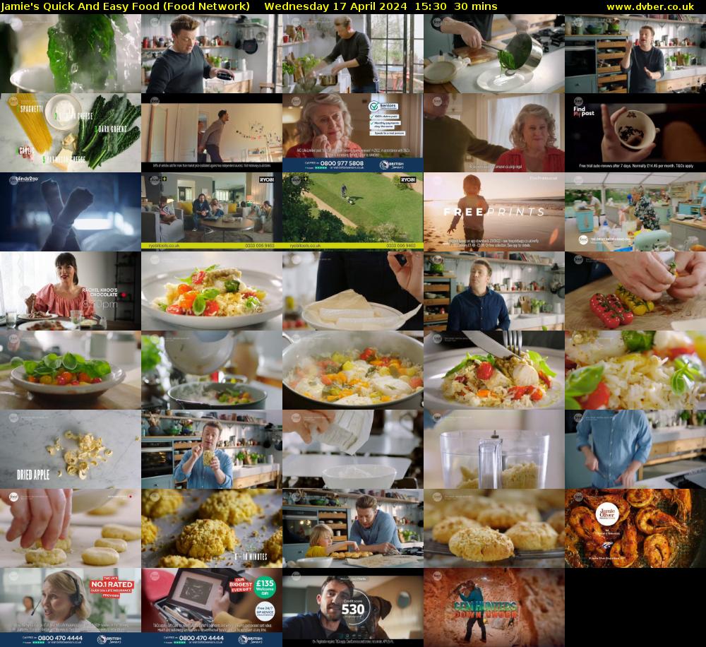 Jamie's Quick And Easy Food (Food Network) Wednesday 17 April 2024 15:30 - 16:00