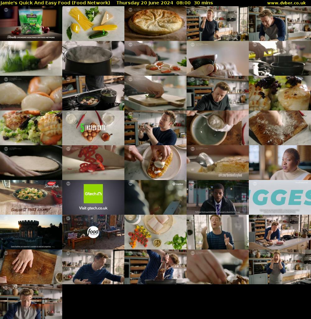 Jamie's Quick And Easy Food (Food Network) Thursday 20 June 2024 08:00 - 08:30